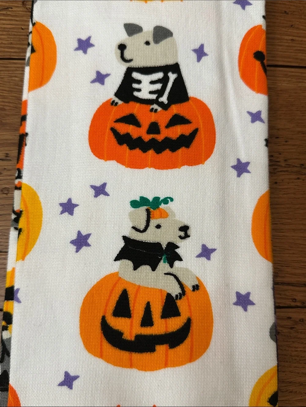 Celebrate Together Halloween Dog & Pumpkin Kitchen Towels - Purple & Orange